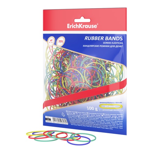 Резинка банковская для денег  100г. D40мм ErichKrause 59828 "Дава"
