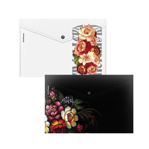 Папка-конверт на кнопке А4 ErichKrause 65214 Folk Motives / Народные Мотивы ассорти "Дава"