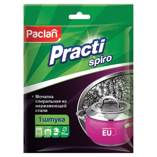 Губка для посуды металл Paclan Practi Spiro 606341 15 г "Дава"