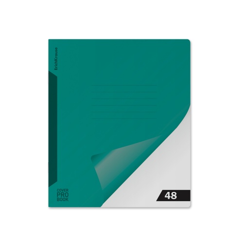 Тетрадь 48л. кл. 63788 CoverPrо Риф, бирюзовый, с пластиковой обложкой "Дава"