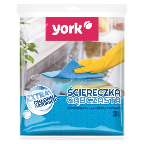 Салфетки универсальные (3шт) целлюлозная York 24010 "Дава"