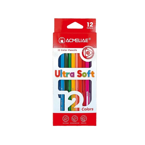 Цветные карандаши 12цв. ACMELIAE Ultra Soft 43125 трехгранные "Дава"