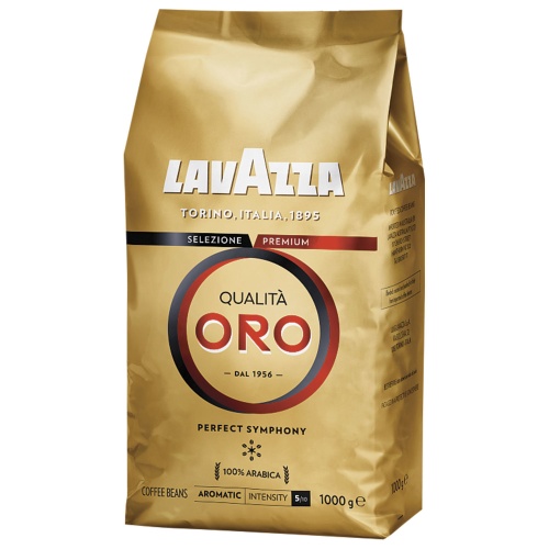 Кофе Lavazza (Лавацца) Qualità. Oro 1кг в зернах, вакуумная упаковка, 2056 "Дава"