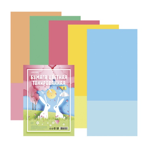 Набор бумаги цветной А4  8л 8цв deVENTE 8040822 двусторонняя "Дава"