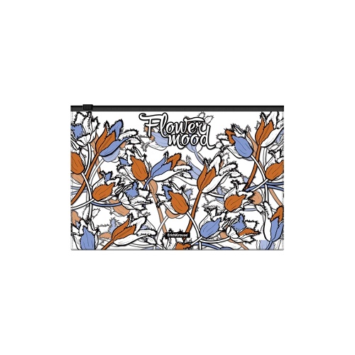 Папка-конверт на молнии-zip C6 ErichKrause 54048 Тюльпаны "Дава"