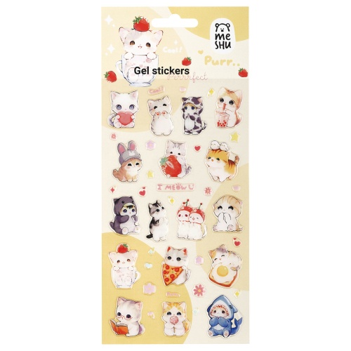 Декоративные наклейки гелевые MESHU MS_66393 Замурррчательно / Perrrfect "Дава"