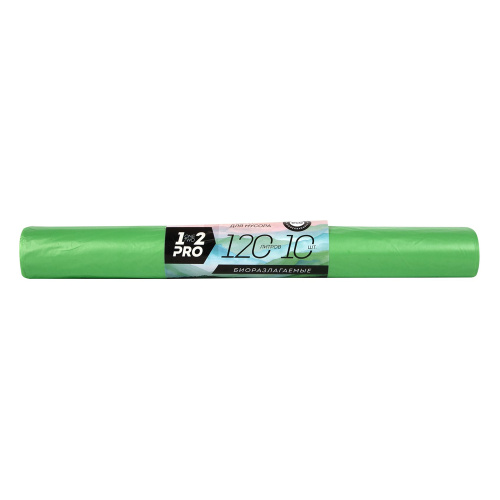 Мешки для мусора 120л 10шт 1-2-Pro Л-БПДМ-120-02 100*67 см 27мкм ПНД БИО, 259894 "Дава"