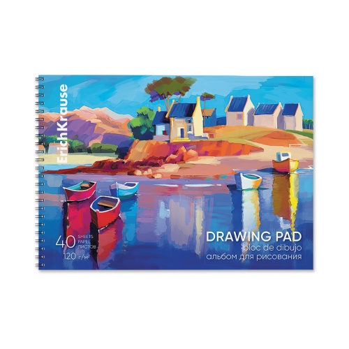 Альбом для рисования 40л., А4, на спирали 61535 Дух искусства / Art Spirit, пластиковая обложка "Дава"