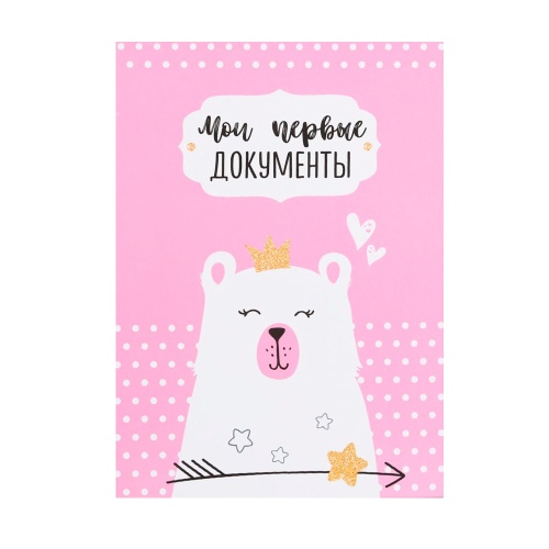 Папка адресная Свидетельство о рождении А4 Мишка 3815388 "Дава"