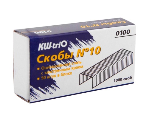 Скобы для степлера №10 (1000шт) KW-trio 0100 "Дава"