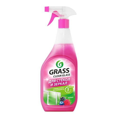 Средство чистящее для стекол Grass (Грасс) Лесные ягоды 600мл с курком ЧЗ "Дава"