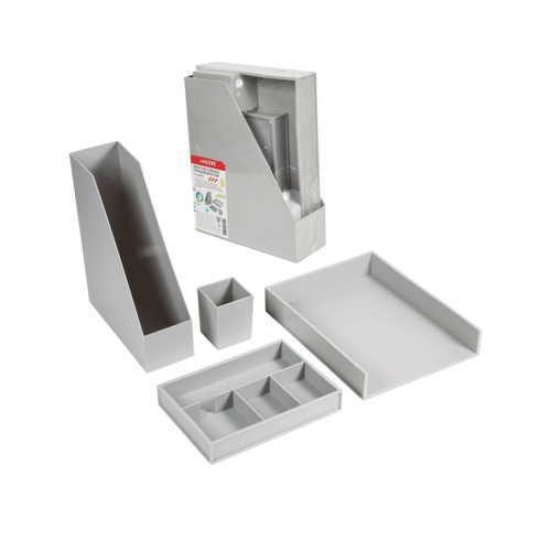 Набор офисный 4 предмета deVENTE 9023303 Solution серый "Дава"