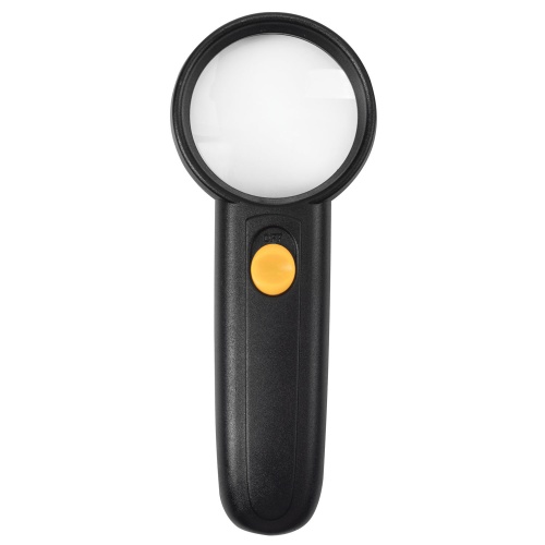 Лупа Brauberg d=50мм 5-ти кратное увеличение с подсветкой 454128 "Дава"