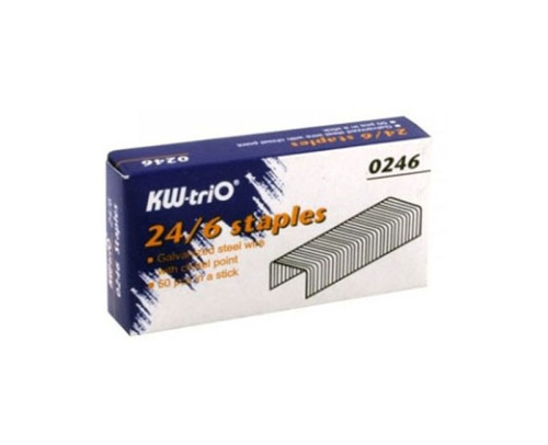 Скобы для степлера №24/6 (1000шт) KW-trio 0246 "Дава"