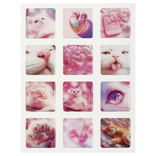 Декоративные наклейки гелевые MESHU MS_65941 Сладкий сахар / Sweet sugar, на телефон, 12 наклеек "Дава"