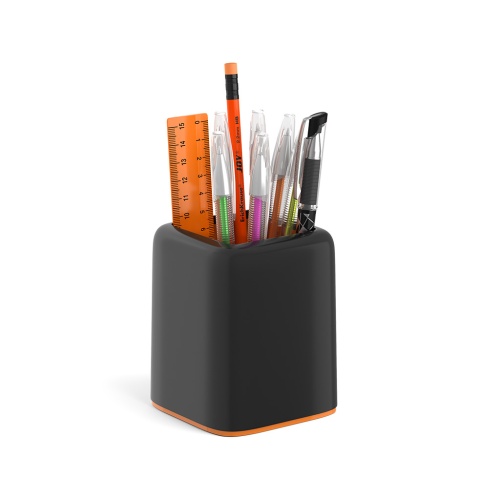 Подставка для канцелярских принадлежностей ErichKrause 55732 Форте, Акцент, черный с оранжевым "Дава"