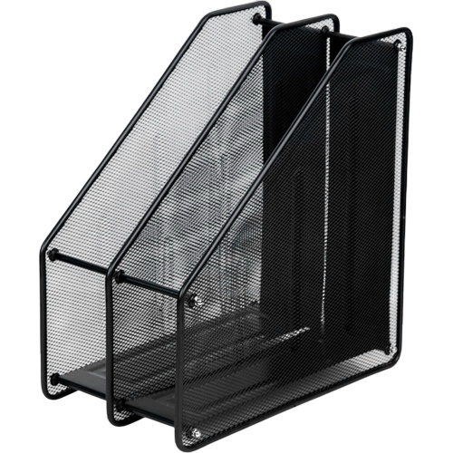 Лоток для бумаг вертикальный 2 секции deVENTE 3041001 металлический черный "Дава"