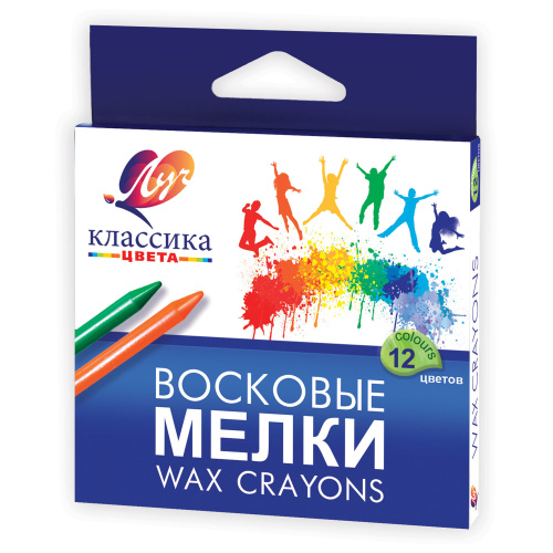 Мелки восковые 12 цв. Луч 12С861-08 Классика "Дава"