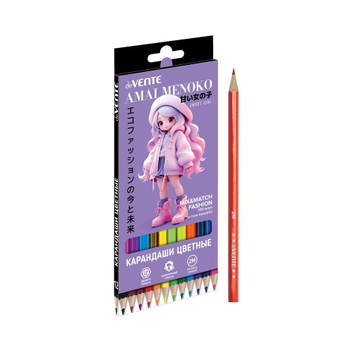 Цветные карандаши 12 цв. deVENTE 5022618 2М шестигранные "Дава"