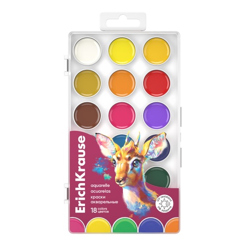 Краски акварель 18 цв. ErichKrause 61378 Safari / Сафари "Дава"
