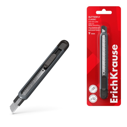 Нож канцелярский  9мм ErichKrause 62033 Классика "Дава"