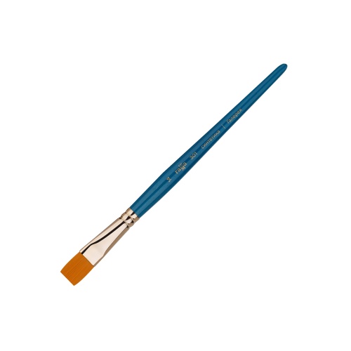 Кисть синтетика №14 плоская 301014 Гамма Галерея, короткая ручка "Дава"