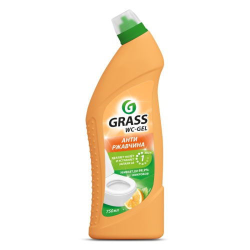Средство чистящее для сантехники Grass WC-GEL, 750мл кислотное, гель Цитрус ЧЗ "Дава"