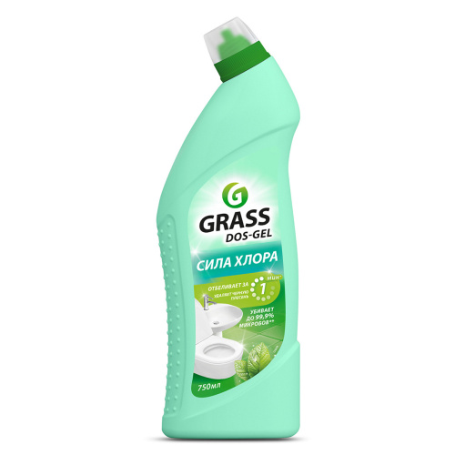 Средство чистящее для сантехники Grass DOS-GEL, 750мл защита и блеск Мятная сила ЧЗ "Дава"