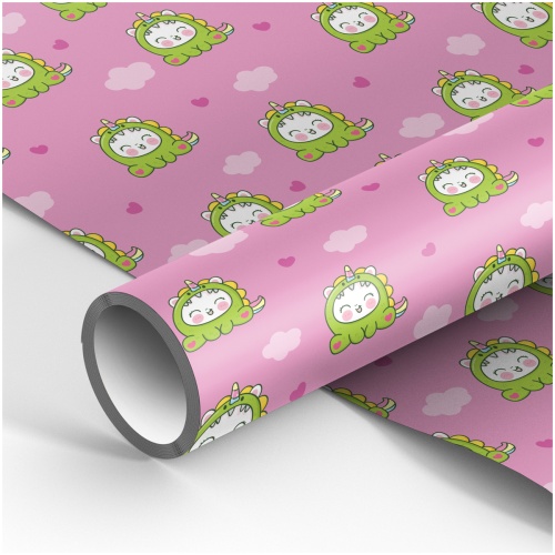 Бумага упаковочная 100*70см MESHU MS_53463 Милые котята "Дава"