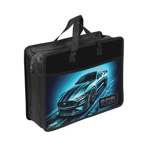 Папка с ручками на молнии пластик А4 deVENTE 8057627 Super Turbo / Супер Турбо 10см "Дава"