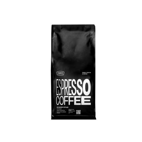 Кофе Tasty (Тейсти) моносорт эспрессо Бразилия Серрадо, 100% арабика, в зернах 1кг "Дава"