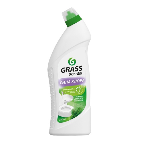 Средство чистящее для сантехники Grass DOS-GEL, 750мл дезинфекция и отбеливание "Дава"