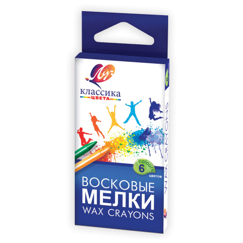 Мелки восковые  6 цв. Луч 12С860-08 Классика  "Дава"
