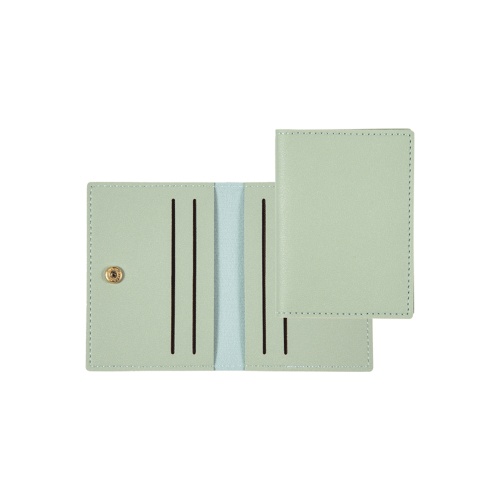 Визитница карманная deVENTE 1020426 Casual на кнопке мятная "Дава"