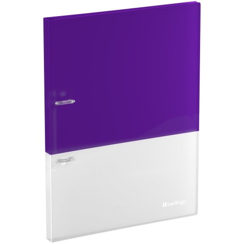 Папка на 2 кольцах А4/20мм Berlingo RB4_2D974, с внутр. карманом, сиреневая "Дава"