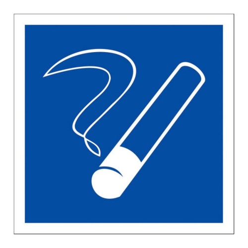 Знак безопасности D03 Место курения пленка 200*200 "Дава"