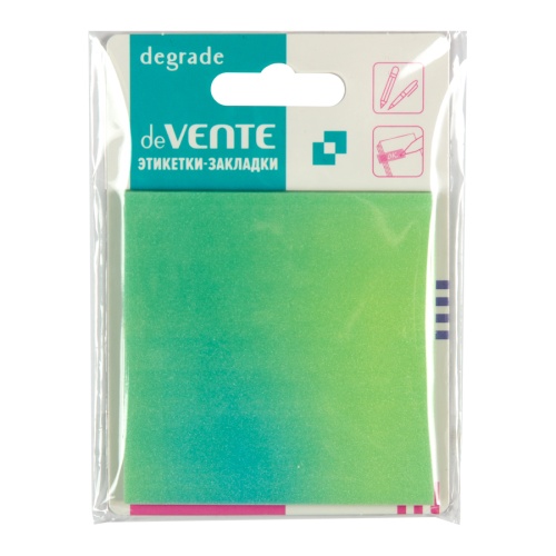 Блок самоклеящийся (стикер) 73*73мм 50л deVENTE 2011409 Degrade пластиковый прозрачный "Дава"