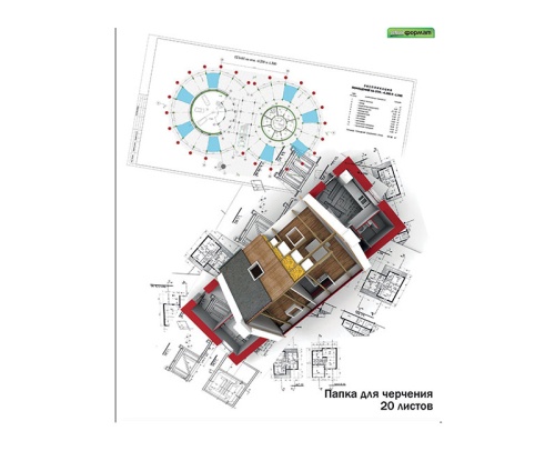 Папка для черчения А3/20л schoolФормат ПЧ20А3, 180г, без рамки "Дава"