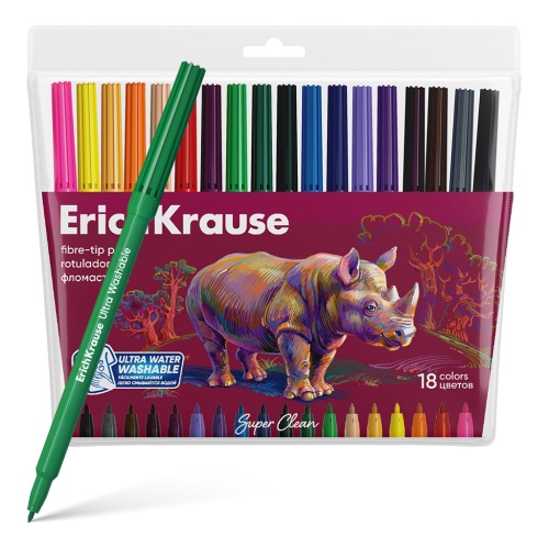 Фломастеры 18цв ErichKrause 61837 Сафари "Дава"