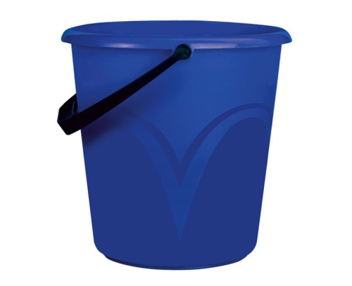 Ведро 12 л, без крышки, пластиковое, пищевое, с глянцевым узором, цвет синий, мерная шкала, ЦВП-12 "Дава"