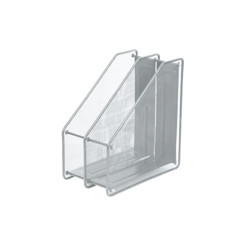 Лоток для бумаг вертикальный 2 секции deVENTE 3041007 металлический серый "Дава"