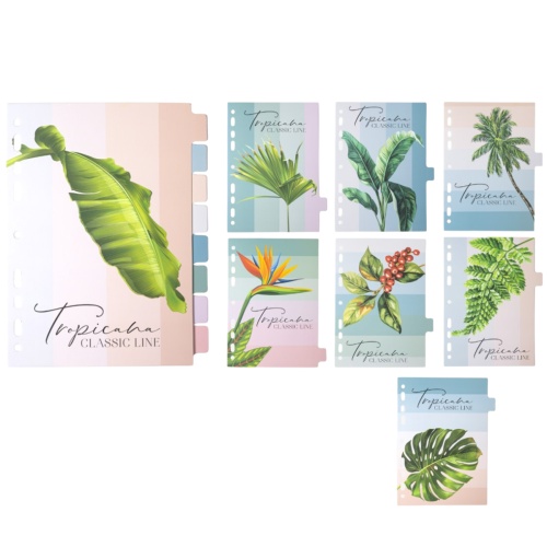 Разделитель листов цветной  8цв. пластик А5 deVENTE 3051415 Tropicana "Дава"