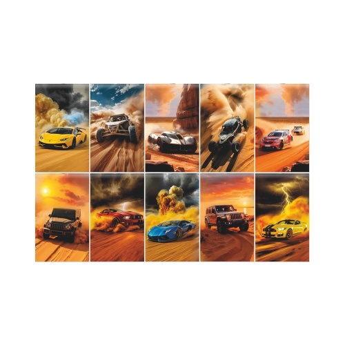 Блокнот А6/30л на скрепке NB0251 Гонки в пустыне "Дава"