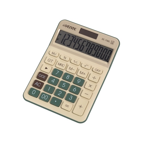 Калькулятор deVENTE настольный DC-118W (12 разрядов) 4031348 бежевый/фисташковый "Дава"