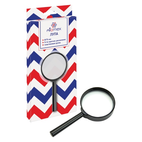 Лупа Attomex d=75мм 5-ти кратное увеличение 4080701 "Дава"
